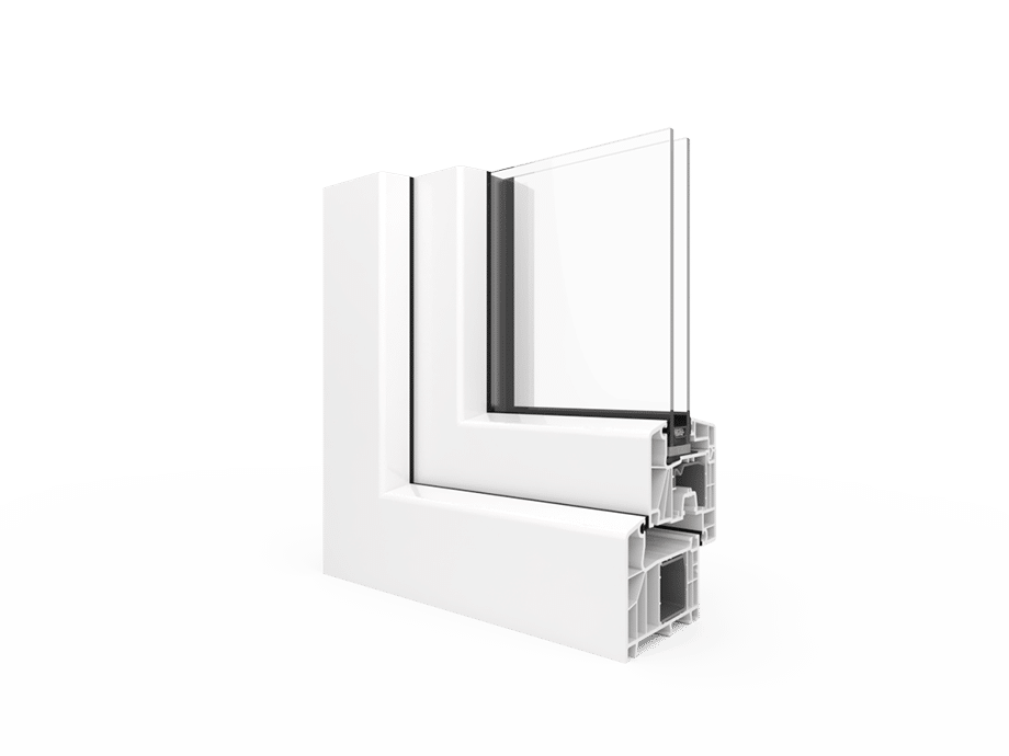 Technische doorsnede van het aluplast Ideal 7000 NEW pvc-raamsysteem