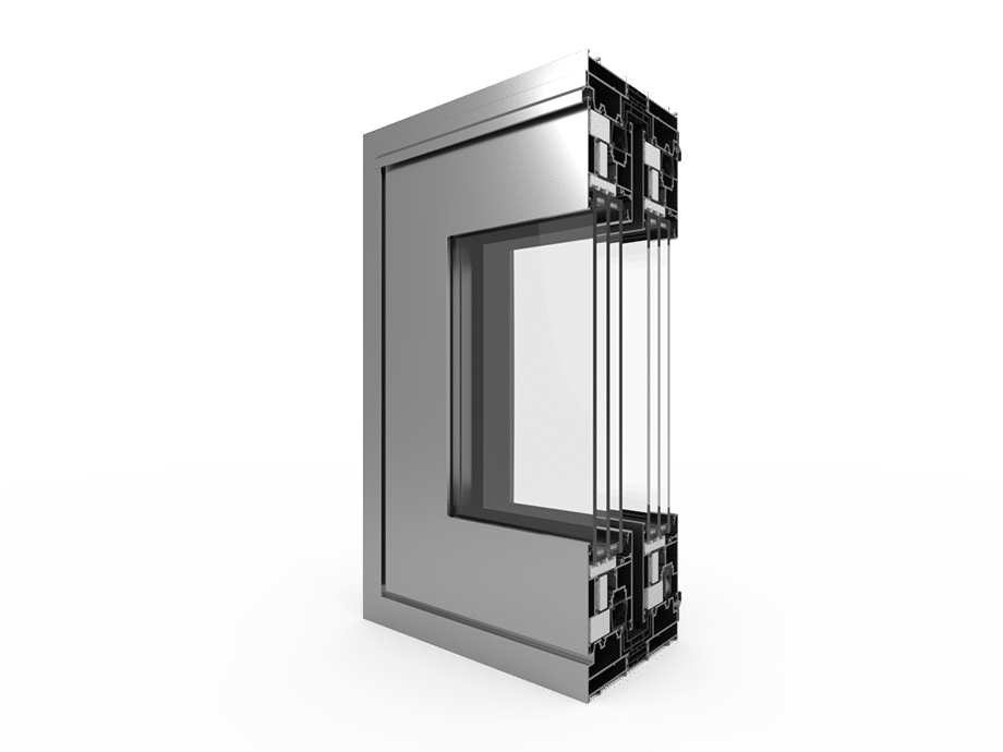 Aluprof MB-77 HS, coupe du profilé aluminium levant-coulissant