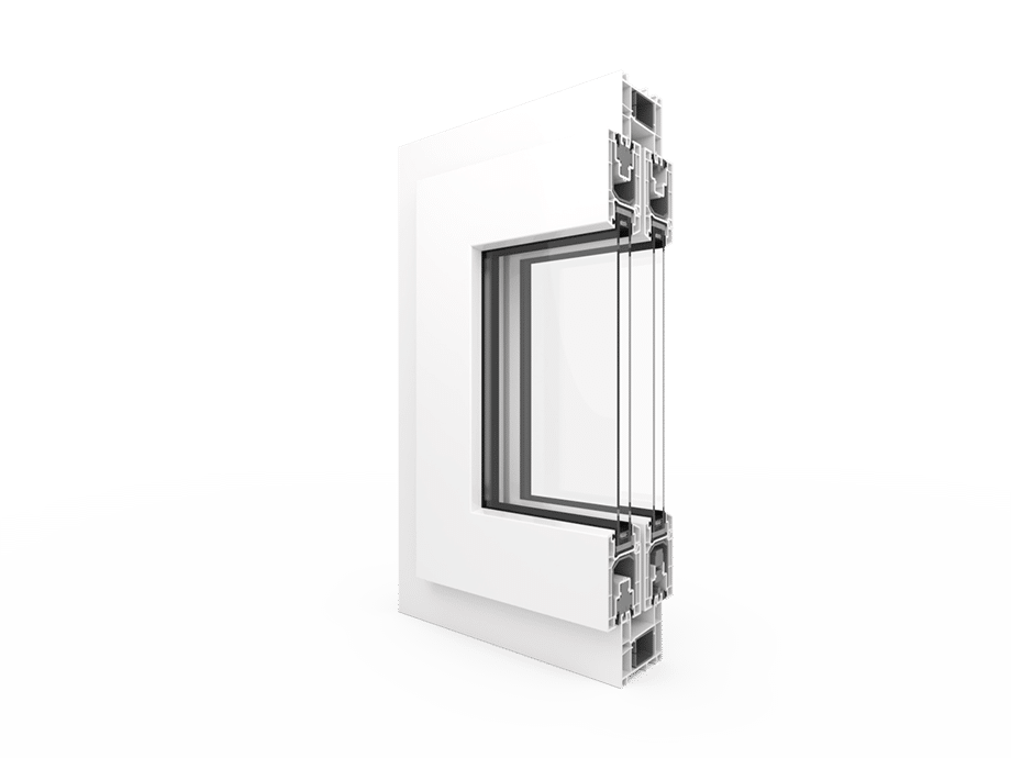 Technische doorsnede van het aluplast Multi Slide ST80 schuifsysteem