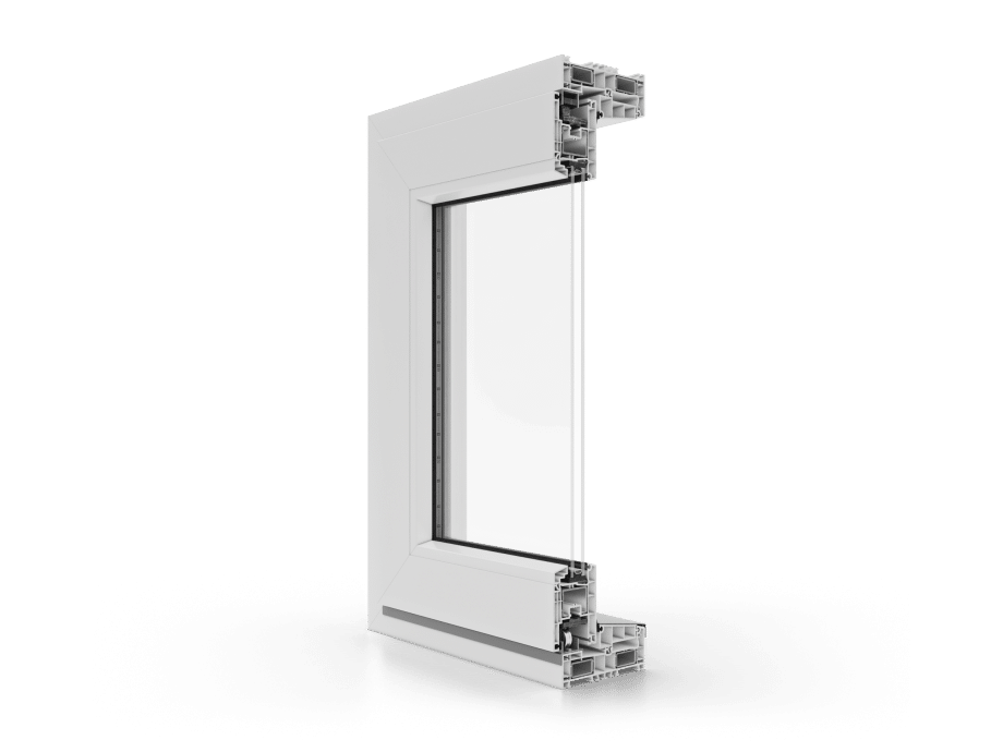 Technische doorsnede van het aluplast Smart Slide schuifsysteem