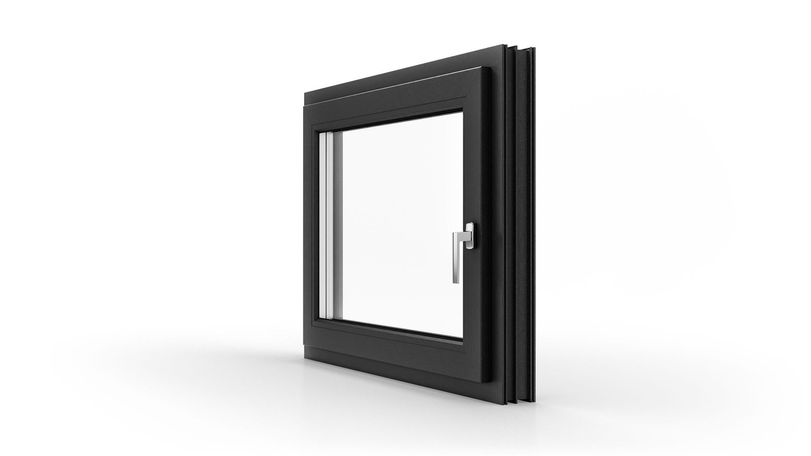 3D-weergave van de opbouw van een raam